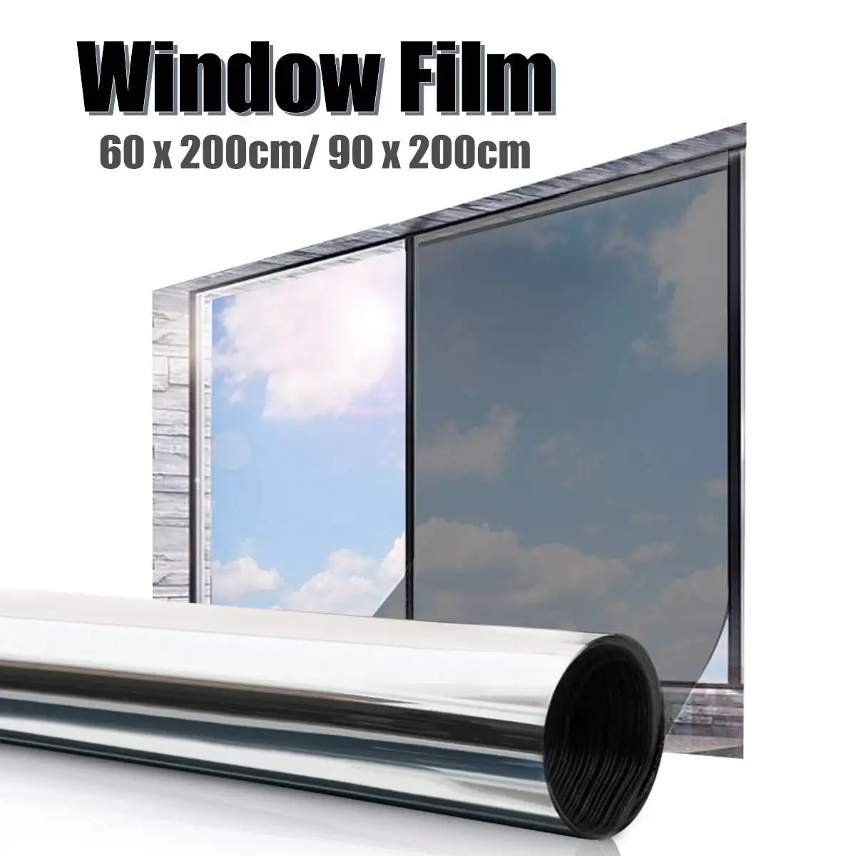 Pegatinas opacas para ventana unidireccional, película de PVC autoadhesiva reflectante, tinte de privacidad para el hogar