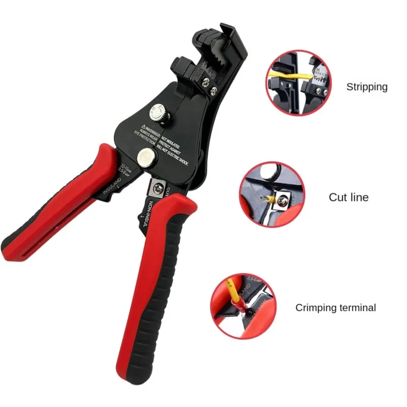 

3 in 1 Wire Stripper Pliers Multifunctional Wire Crimping Automatic Stripping Cutter Cable Electrician For 8-18AWG Pliers Tools