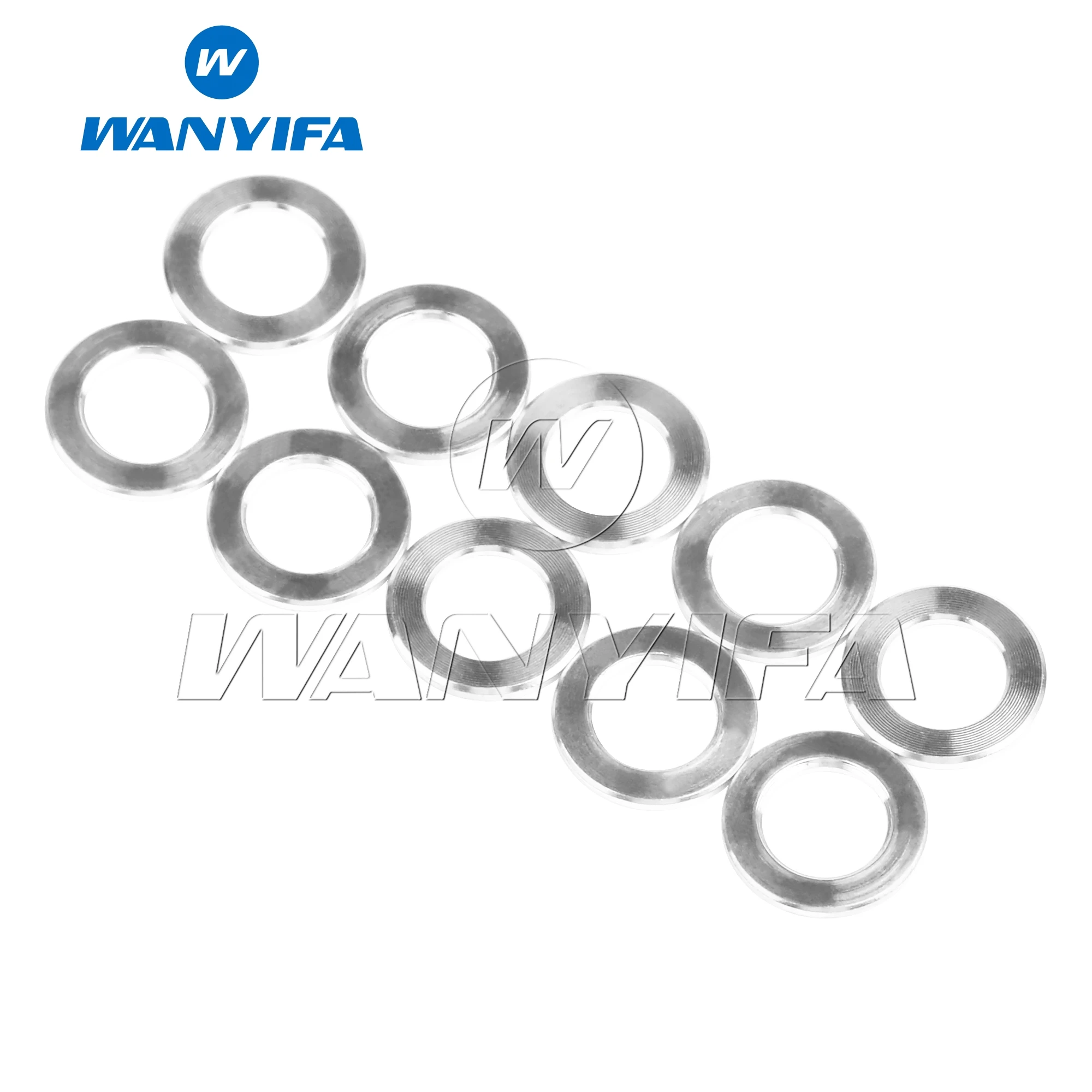 

Wanyifa Titanium Ti M3 M4 M5 M12 M14 Плоская шайба класса 5 Ti-6Al-4V Подходит для винтов клетки бутылки тормозного стержня Shiter 10 шт./лот