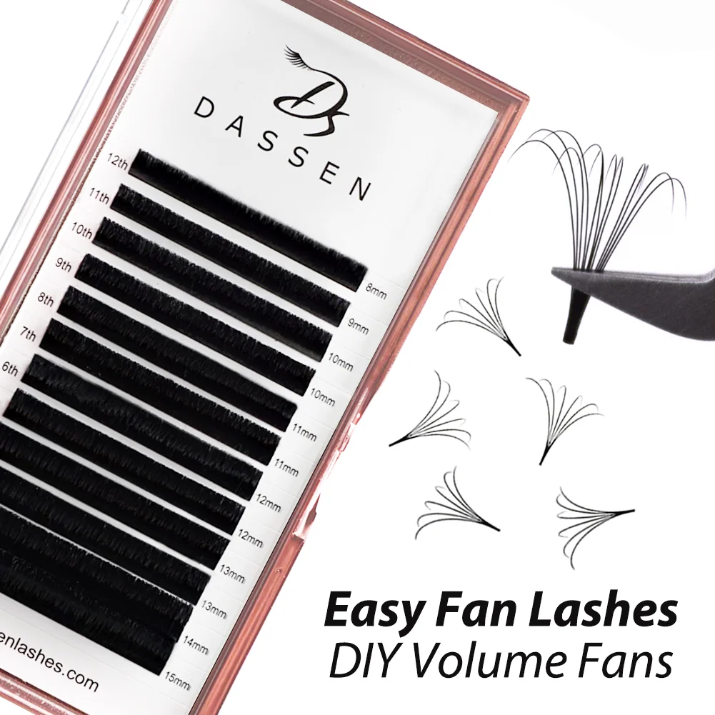 

Easy Fan Lashes Extension DIY 2d/3d/5d/10d Faux Mink Blooming Eyelash Extensions 0.03/0.05/0.07/0.10 Auto Fanning Makeup Lashes