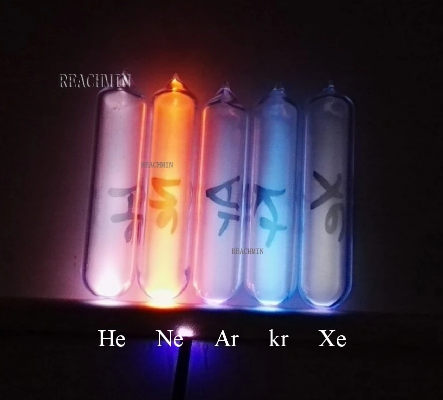 

Complete Set of Noble Gases Sealed in Ampoules Helium Neon Argon Xenon Krypton