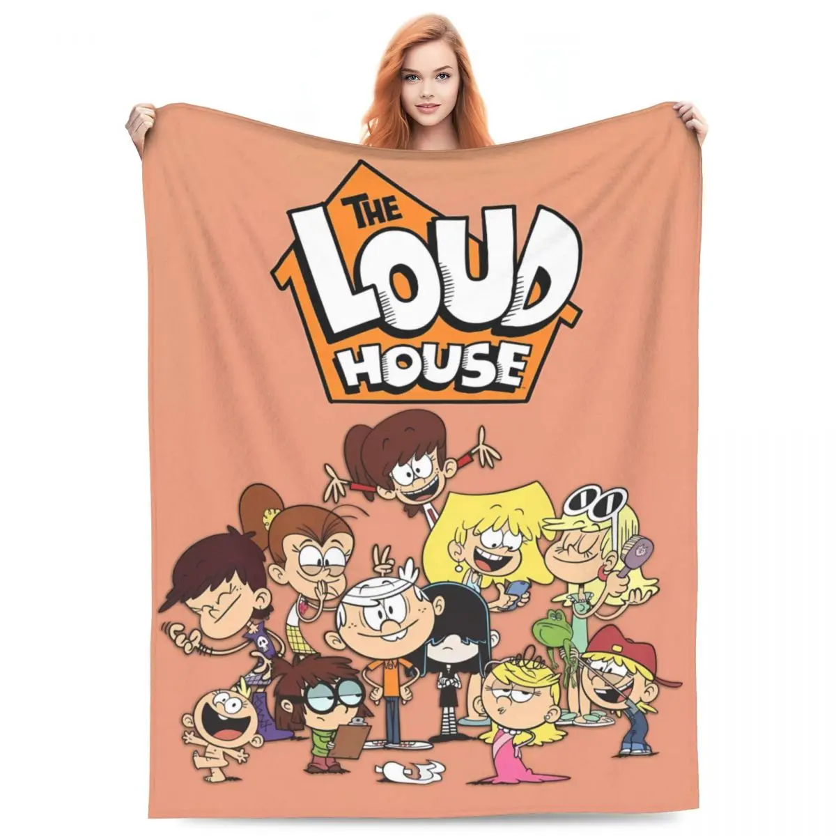 L-Loud House постер фильма одеяло для путешествий и офиса фланелевое гостиной теплое