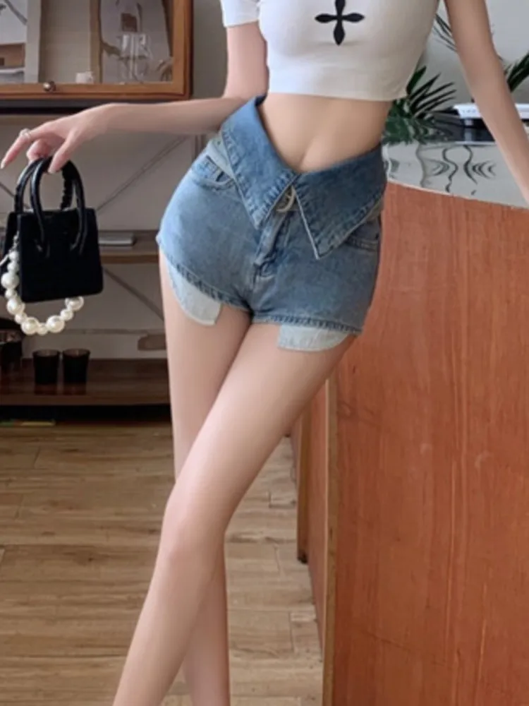 Sexy Chic High Waist Woman Short Jeans Summer Casual Streetwear Mini Denim Pants Female Fashion Clothing