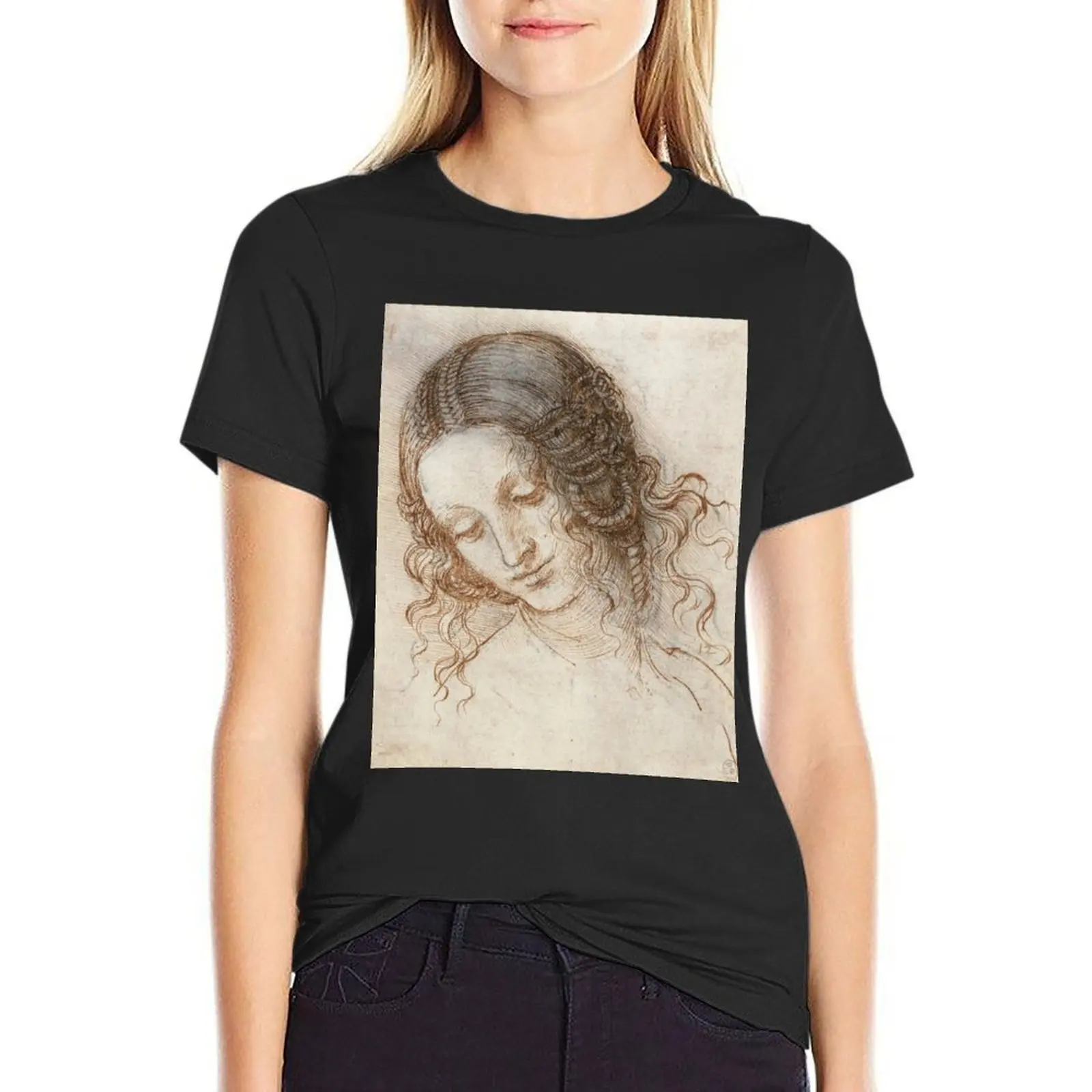 Футболка женская оверсайз с коротким рукавом Леонардо да Винчи