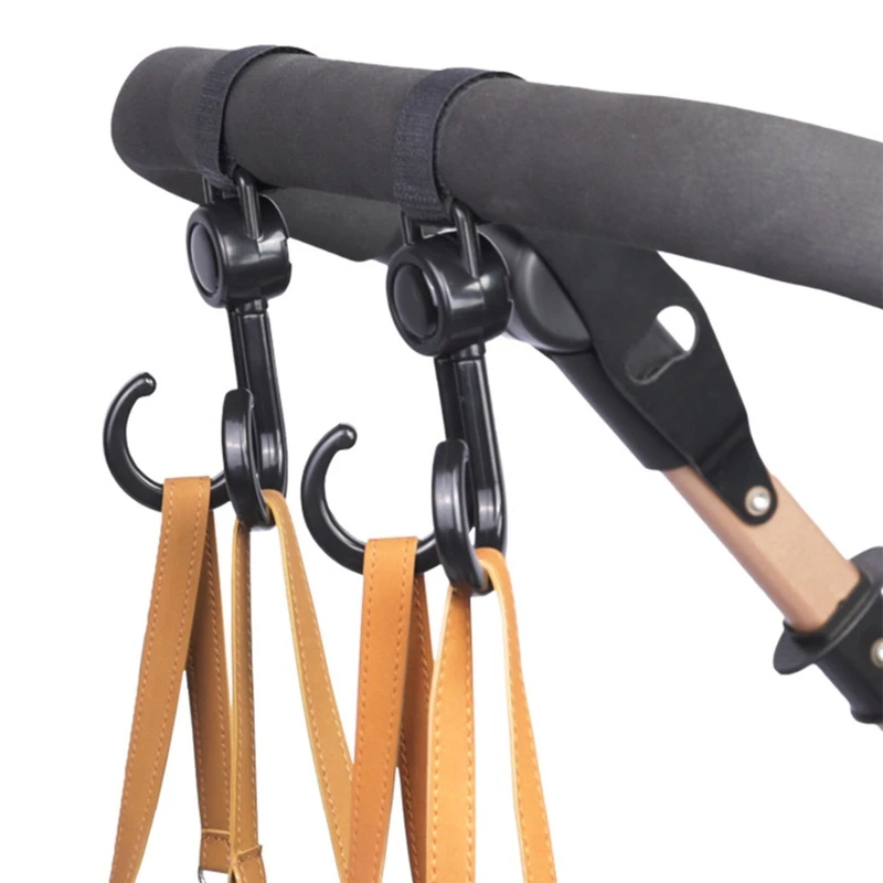 

Baby Stroller Double Hook Hanger 2 Pcs Adjustable Storage Hook Clip for Outdoor Traveling Hanging Shopping Dressing and Diaper