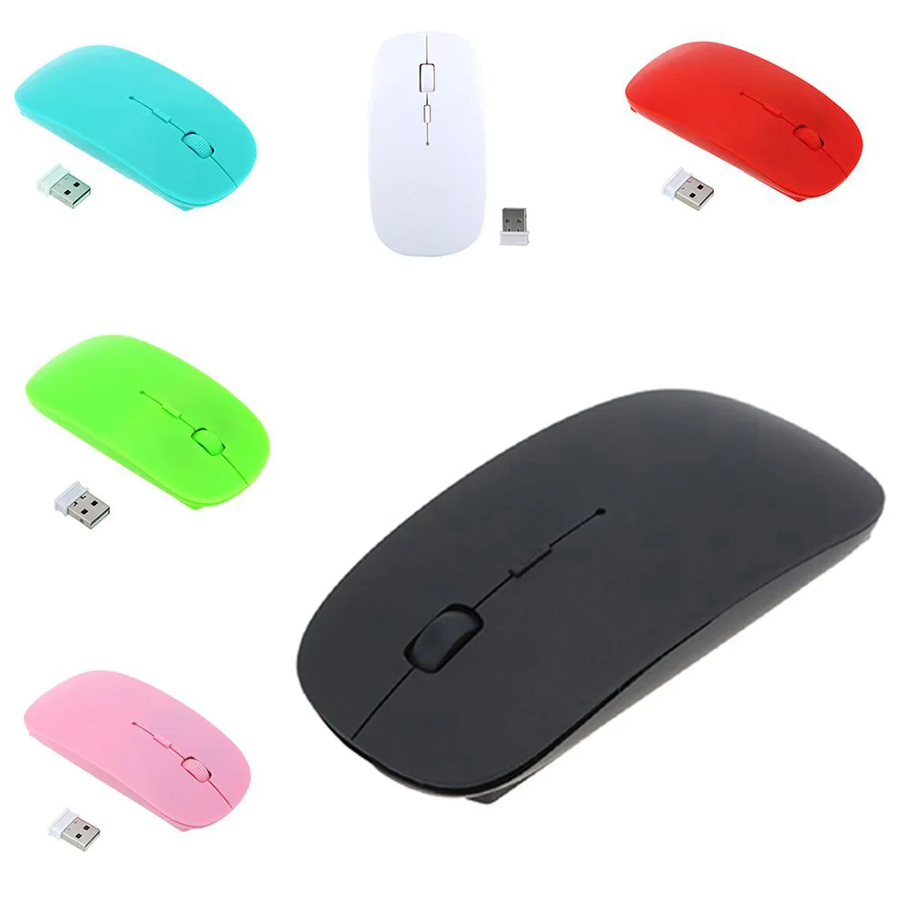 

Mini ultrathin Wireless Mouse 2.4GHz 1600DPI 4 Buttons Ergonomic 10M Cordless Mice For PC Desktop Laptop Computer