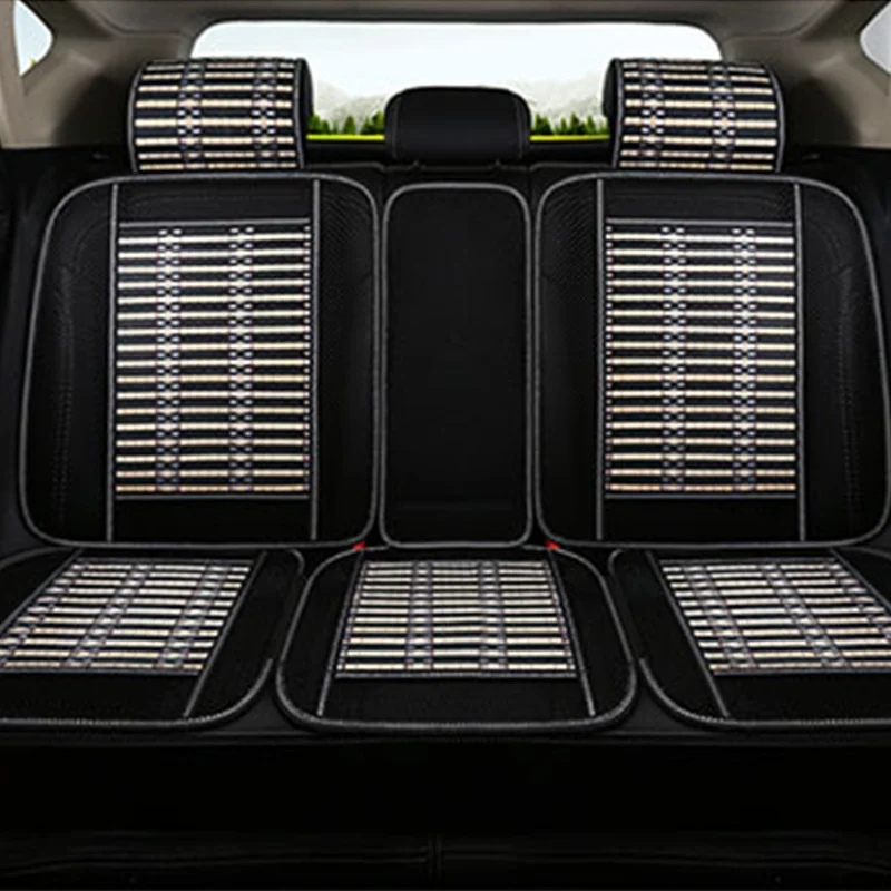 Universal Breathable Waist Massage Pad Car Seat Cushion Cooling Mat Conjoined Steel Bamboo Silk Mesh Back Lumbar |