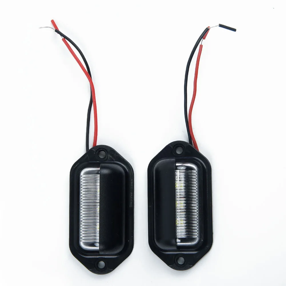 

2pcs License plate lights 6 LED Accessory Boat Bulb Lamp Truck Waterproof IP65