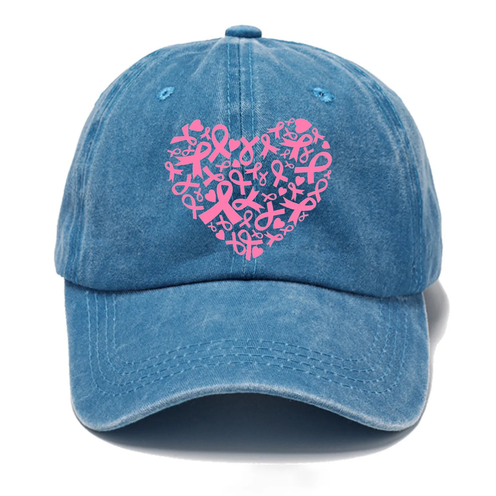 Мужская и Женская Бейсболка с рисунком месяца против рака молочной железы