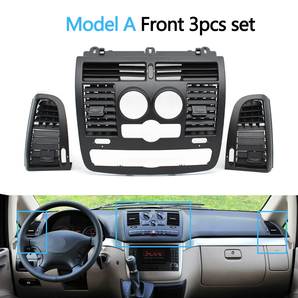 

Автомобильная вентиляционная решетка переменного тока, левая и правая, центральная вентиляционная решетка, панель для Mercedes Benz Vito Viano W636 W639 2004-2015