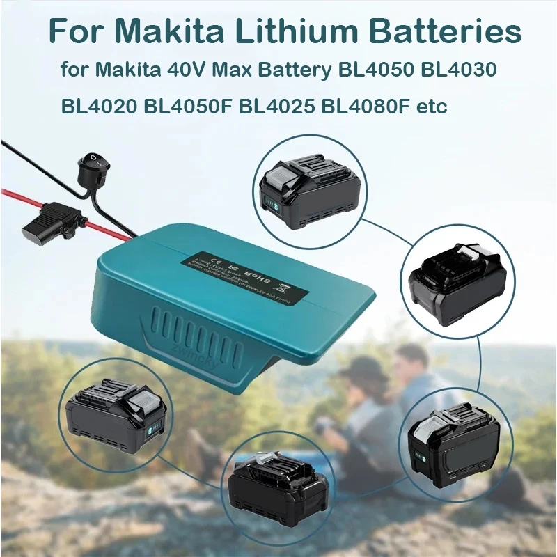 Самодельный адаптер для Makita 40 в колесо питания аккумулятора с переключателем