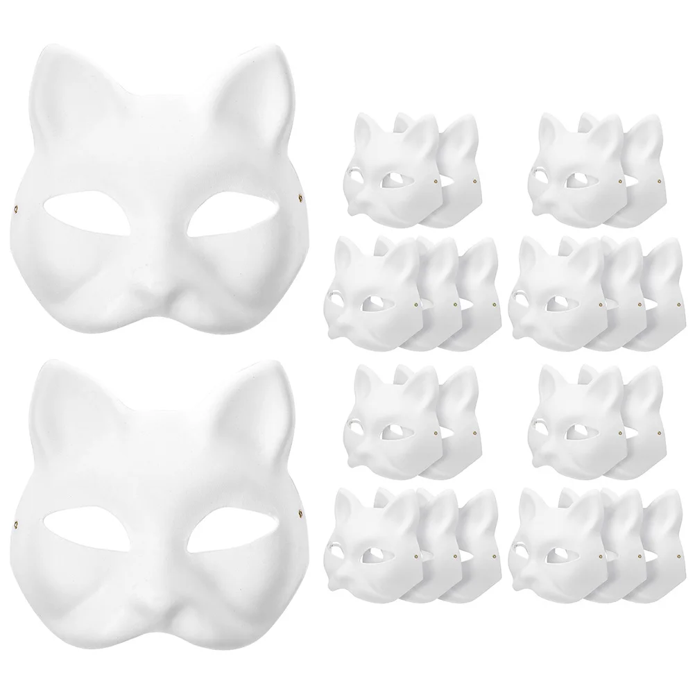 

30pcs DIY Masks Blank Cat Masks DIY Blank Masks Cosplay Party DIY Masks Masquerade Mask