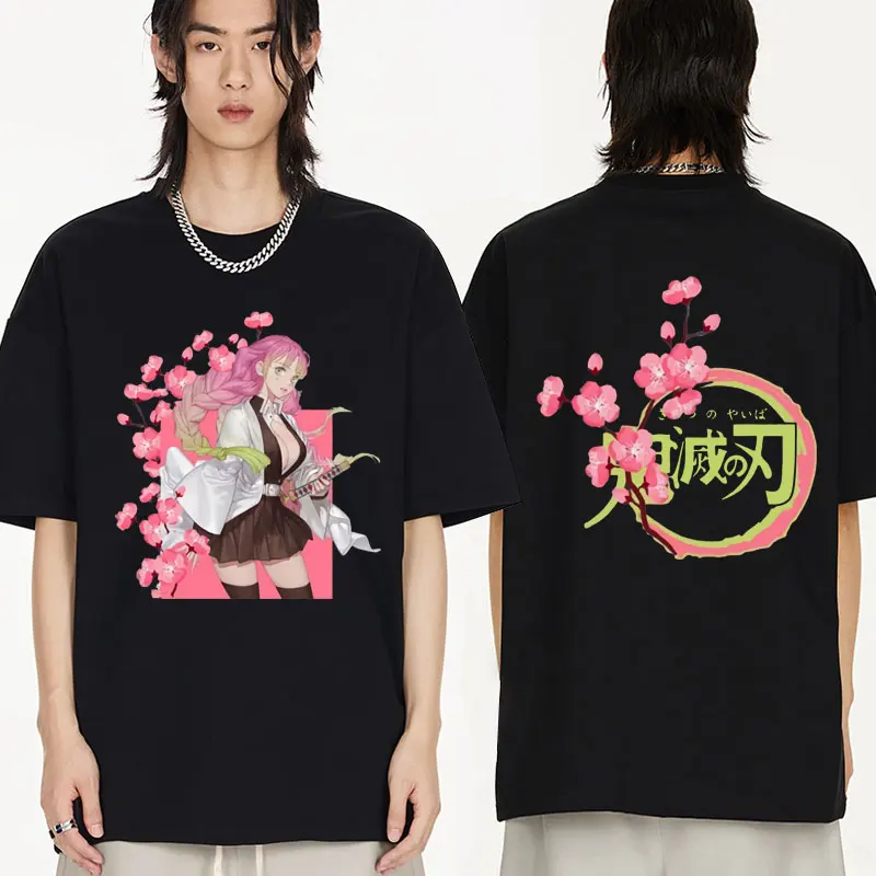 

Anime Kanroji Mitsuri Demon Slayer T Shirt Kimetsu No Yaiba Manga T-shirt Men Women Oversized Streetwear Short Sleeve Tee Shirt