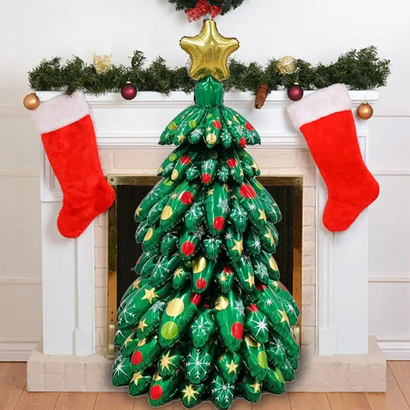 

Tall Christmas Inflatables Tree Decorations Christmas Tree Yard Decor With Star Treetop DIY Christmas Party Supplies Tree Decor