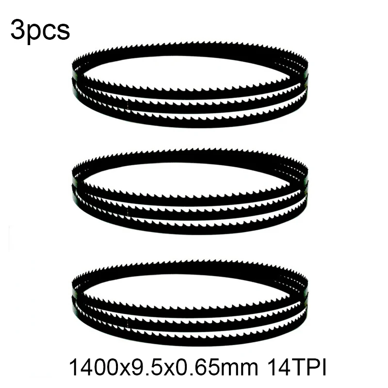 

Bandsaw Blades 1400x9.5x0.65mm 14TPI Woodworking Tools Accessories Wood Cutting 3pcs