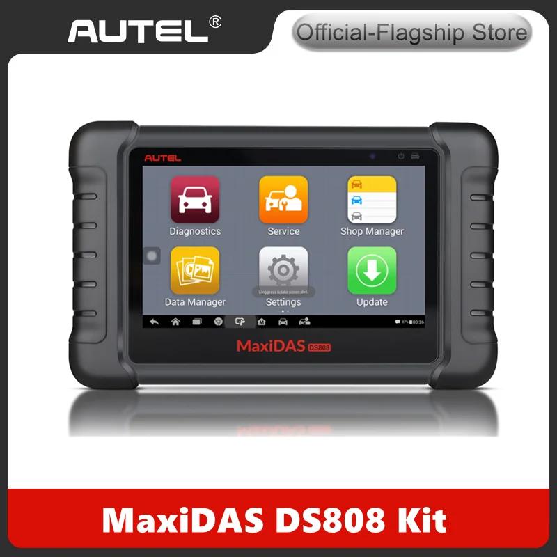 Автомобильный диагностический инструмент Autel maxзеркало DS808 с адаптерами OBD1 поддержка кодирования инжектора такой же, как MP808K