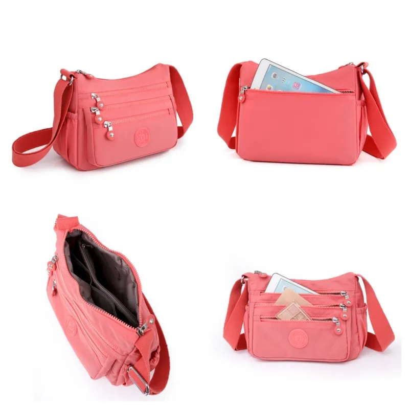 Fashion Women Shoulder Messenger Bag Waterproof Nylon Oxford Crossbody Bag Handbags Large Capacity Travel Bags Purse