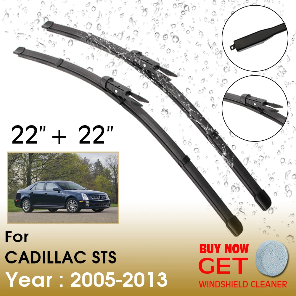 

Car Wiper Blade For Cadillac STS 22"+22" 2005-2013 Front Window Washer Windscreen Windshield Wipers Blades Accessories