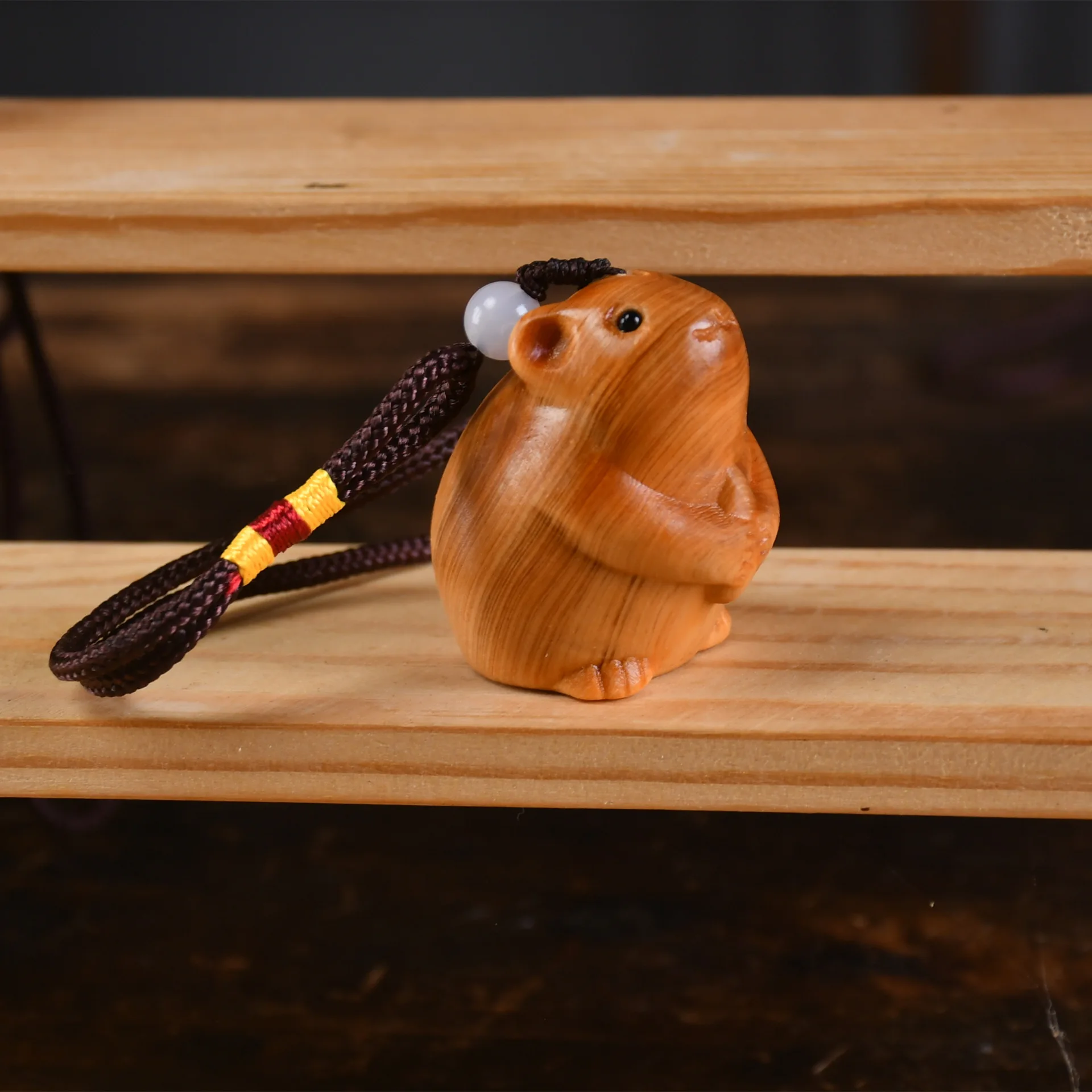 

Миниатюрный скальф, кипарис, резьба по дереву, фигурка хомяка, милый деревянный зодиак, крыса, животные, скульптуры, украшение для домашнего интерьера