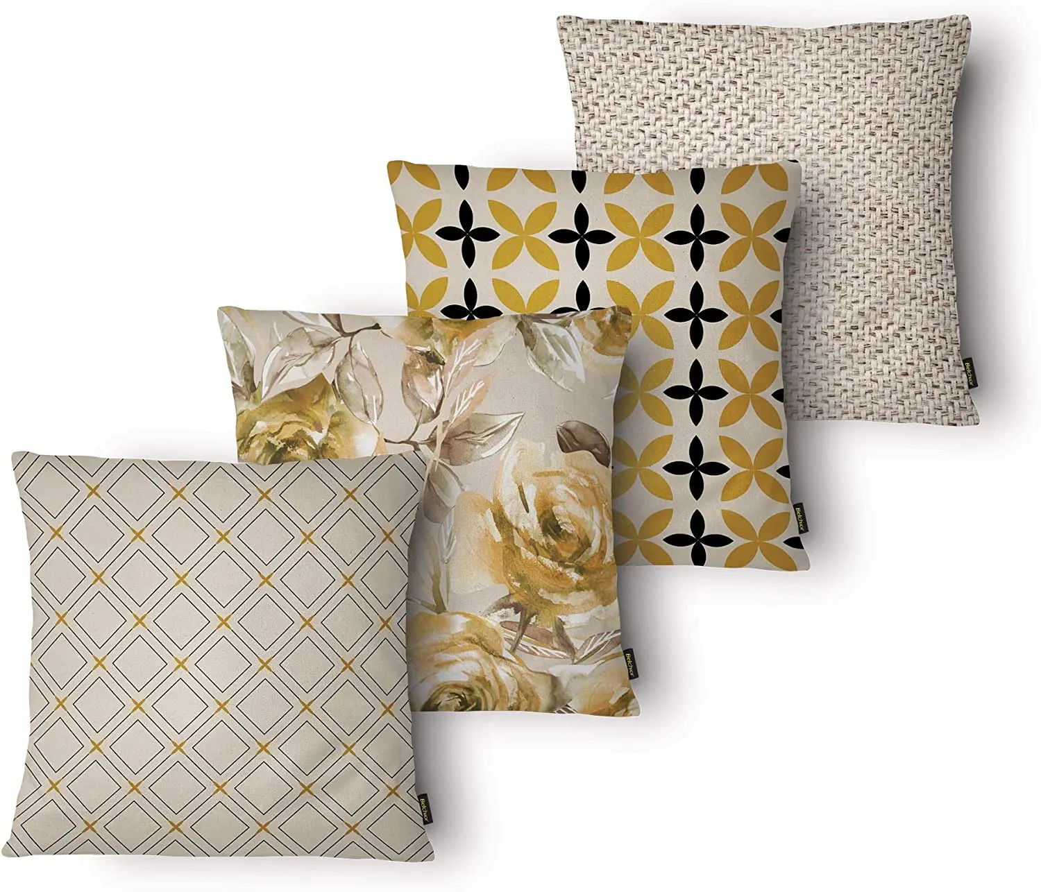 

Kit With 4 Cushion Covers Yellow 006 Yellow Beautiful Sofa Waist Throw Cushion Home Sofa Decoration Pillow