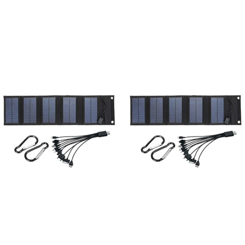 2X 70W Foldable USB Solar Panel Solar Cell Portable Folding Waterproof Solar Panel Charger For Mobile Phone
