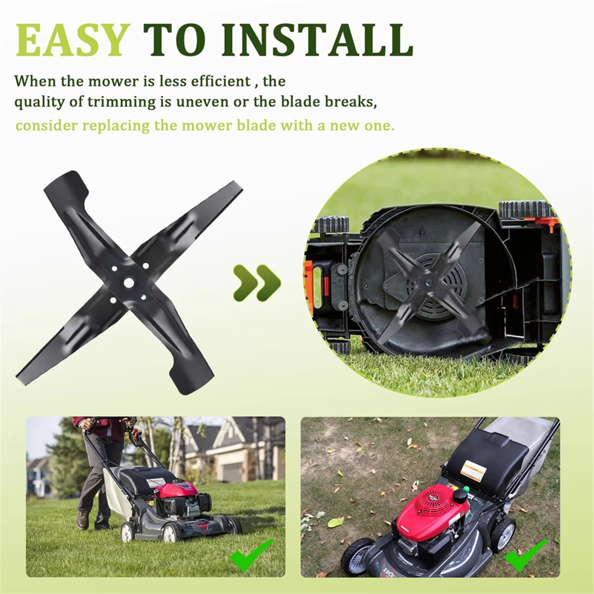 Лезвия для газонокосилки 72531-VH7-000 и 72511-VH7-000 21in HRX217 HRX217K1 HRX217K2 HRX217K3 модели MicroCut Twin