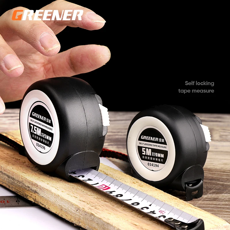 Зеленая портативная рулетка 3 м 5 10 бытовая стальная измерительная лента