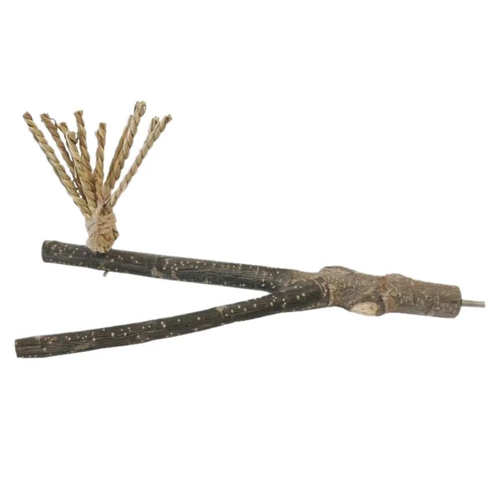 

Birdcage Parrot Stand Perch Wood Branch Accessories Parakeet Grinding Finch Scratcher Chewing Claw Accessory Fork Tree Play