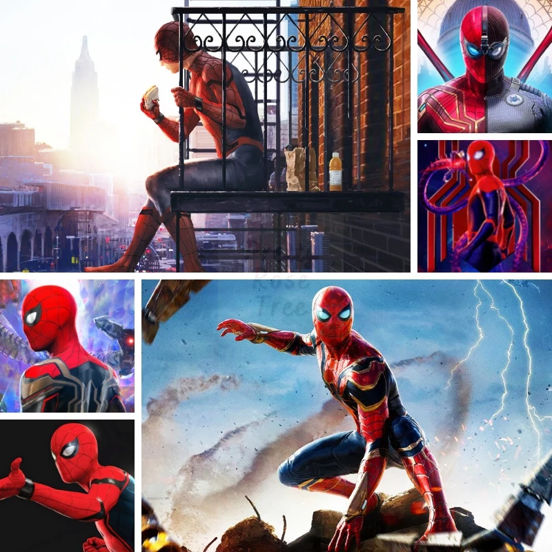 

Spider Man 5D Diamond Painting Marvel DIY Art Embroidery The Avengers Peter Parker Comics Novelties Home Decor Tools