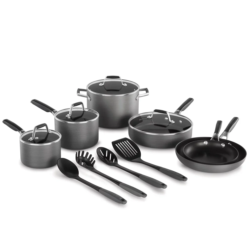 

Select by Calphalon AquaShield Nonstick Cookware, 14-Piece Set pots and pans cooking pots set cookware