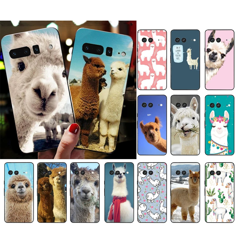 

Phone Case for Google Pixel 7 Pro 7 6A 6 Pro 5A 4A 3A Pixel 4 XL Pixel 5 6 4 3 XL 3A XL 2 XL Lama Alpacas Animal Case