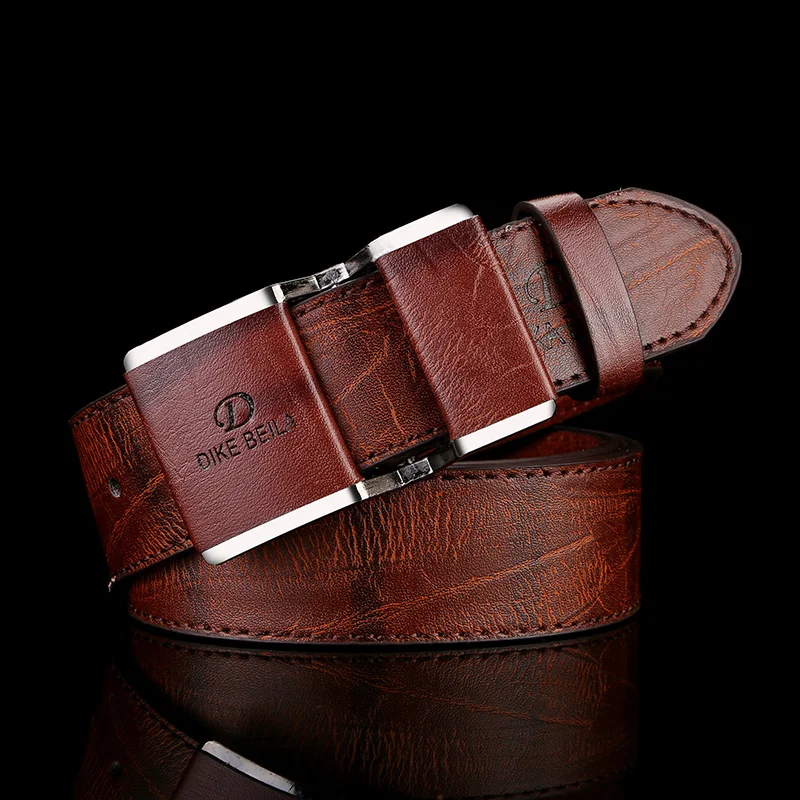 New men's belt  fasion smoot buckle business casual belt fasion youn men's trouser desiner luxury brand belts