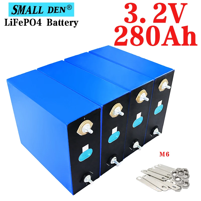

Перезаряжаемый Аккумулятор Lifepo4 280Ah, 3,2 в, 12 В, класс А, литий-железо-фосфат, новый призматический солнечный, ЕС, США, без налога, lifepo4