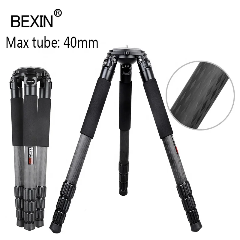 

BEXIN professional travel big heavy duty telescopic flexible video dslr Camera photography carbon fiber tripod stand for canon