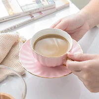ceramic tableware cup set 250ml cute creative porcelain cup and saucer simple tea sets original mugs coffee cups for home office