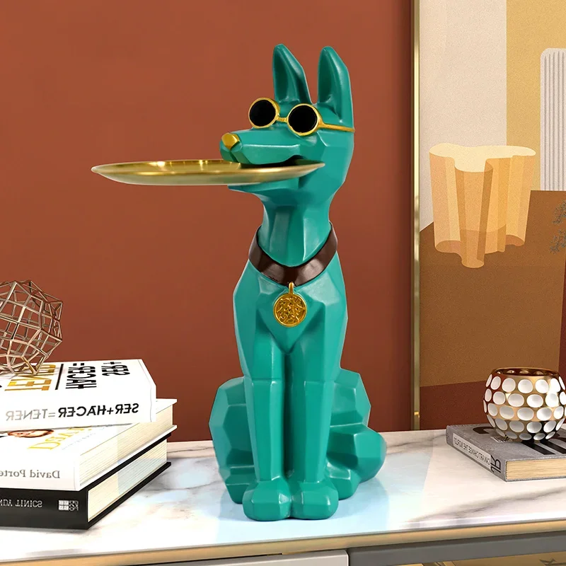 36 см скандинавский современный полимерный поднос для хранения собак доберман