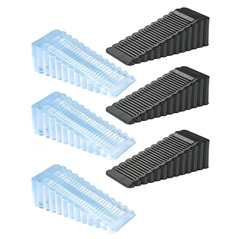 

6 Pcs Rubber Door Stopper Wedge Door Stops Wall Protector Heavy Duty Door Stopper Security For Home Works On Floor
