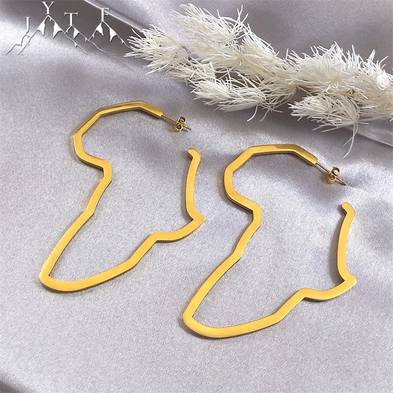 

Женские серьги из нержавеющей стали, с картой Африки