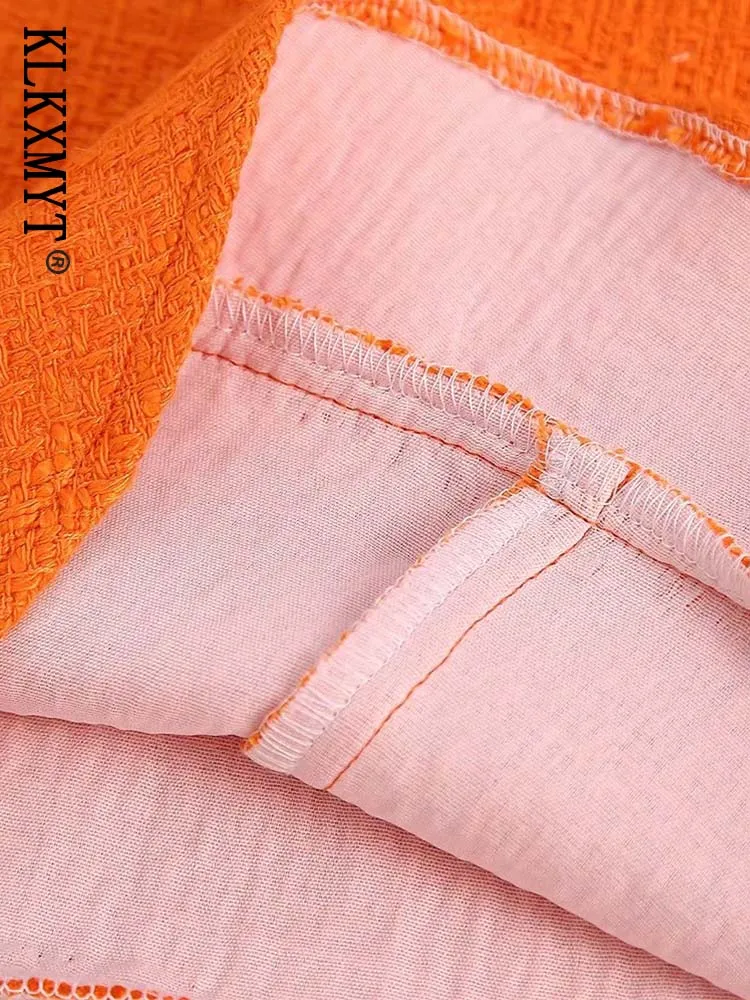 Женский твидовый костюм с мини-юбкой ZA &amp ree TRAF |