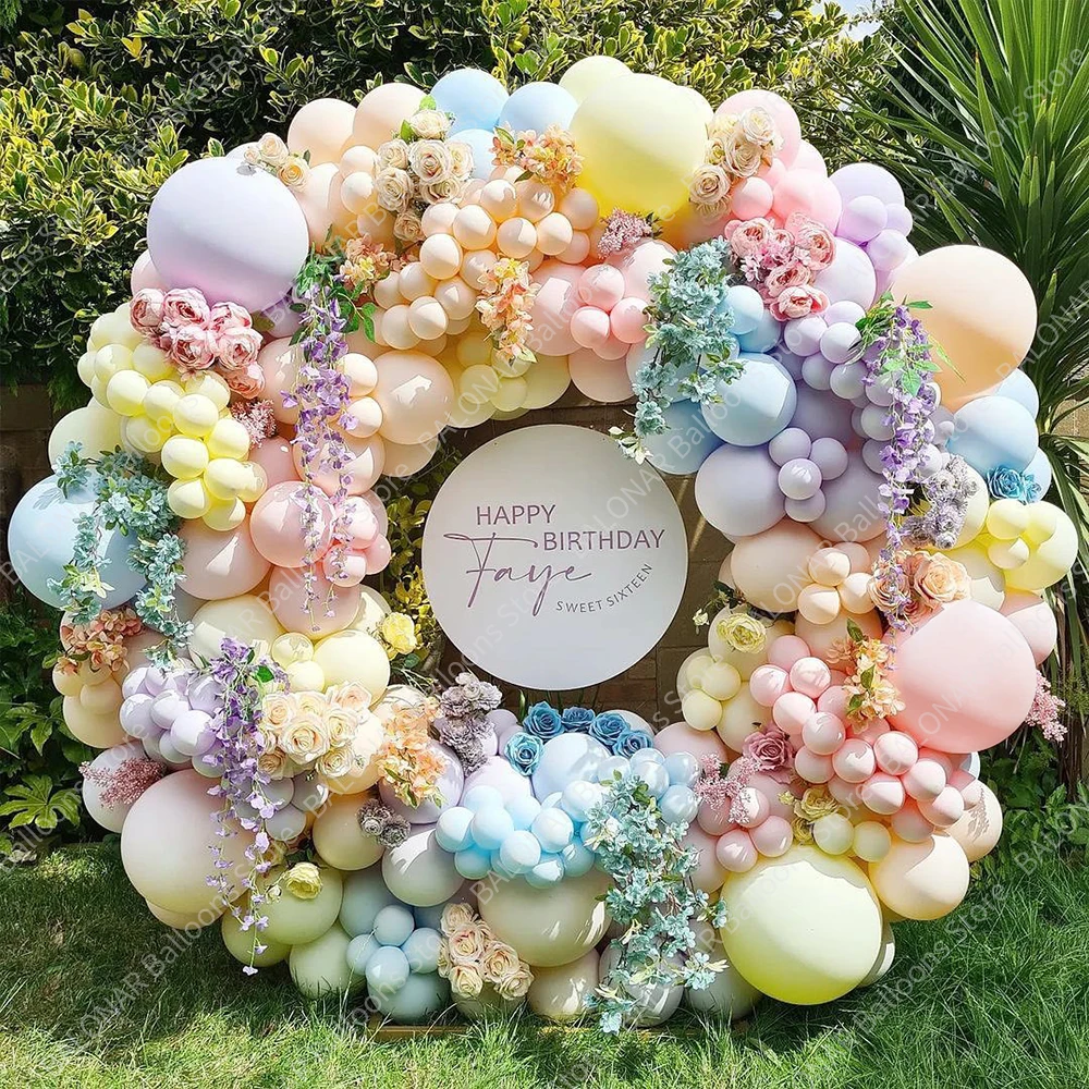 

Multicolor Macaron Candy Colored Balloons Garland Arch Girl Princess Birthday Party Wedding Decor Baby Shower Supplies Globos