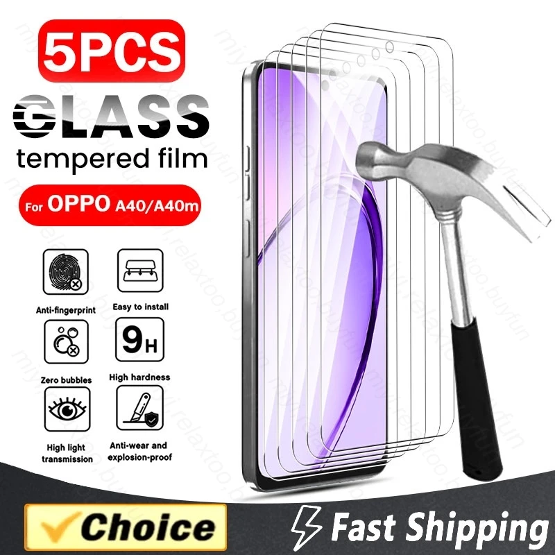 5 шт. Защитная пленка из закаленного стекла 9H для Oppo A40 A40m OppoA40 OppoA40m 4G Защитное