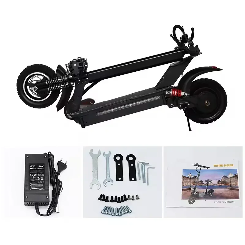 2024 новый электрический скутер с двойным двигателем 2400 Вт 48 В 21 Ач максимальная