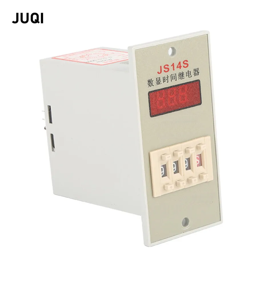 

Таймер задержки JS14S, 12 В постоянного тока, 24 В переменного тока, 380 В, цифровой дисплей, реле времени 0,01 с-999 с, цифровой программируемый таймер