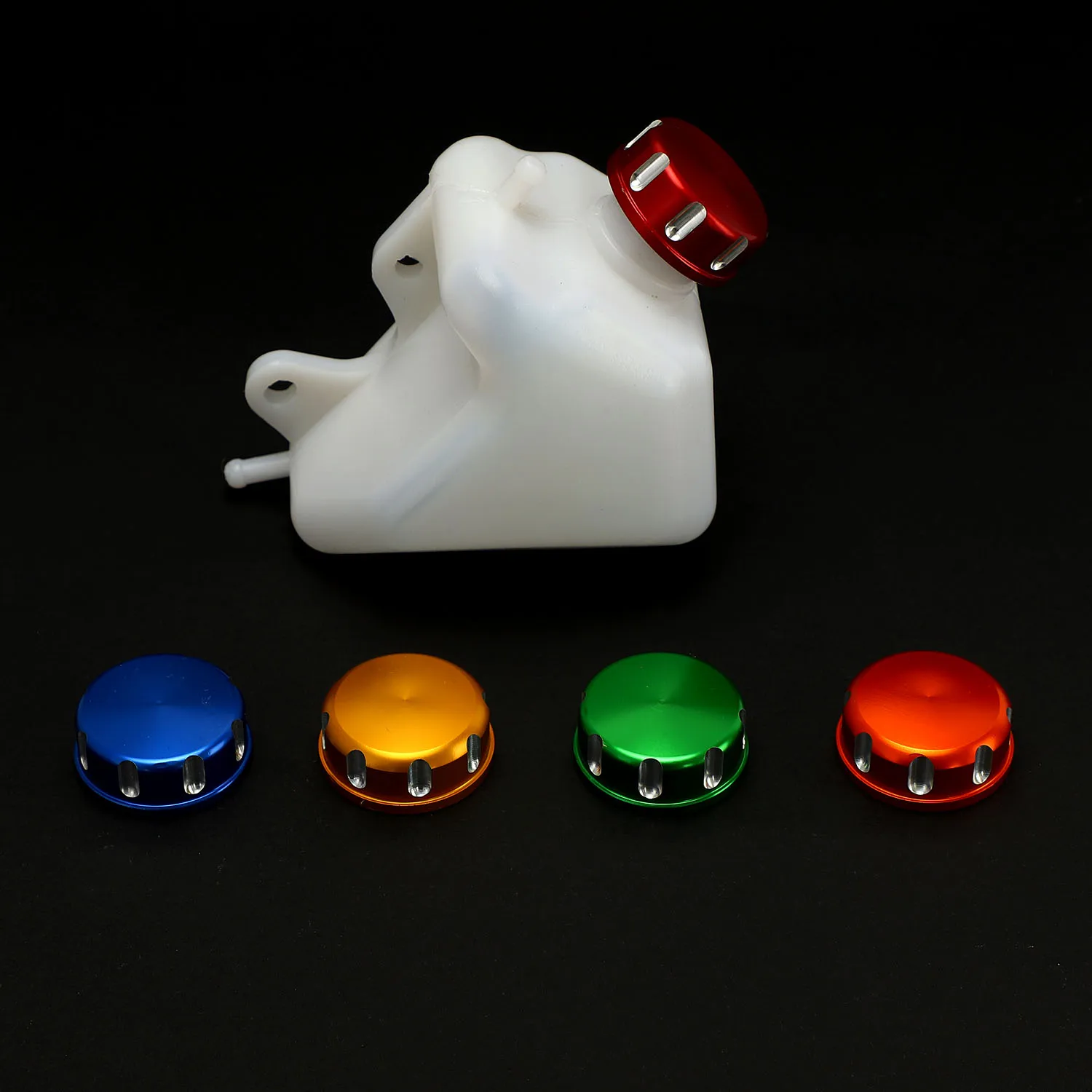 

Motorcycle Plastic Water Coolant Reservoir Tank CNC Caps Coolant Reservoir Tank Radiator Overflow for Kawasaki KLX 250 KLX250