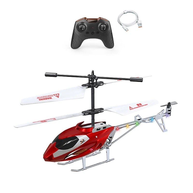 

Radio Gyroscope Rc Helicopter Remote Control Helicopter Toy with LED Light Aircraft Model Toy Gift for Kids Outdoor E65D