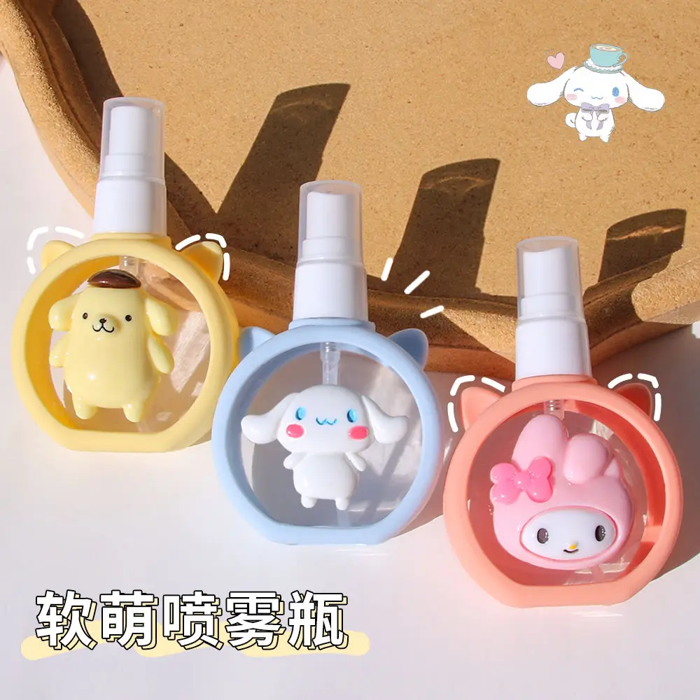 Cinnamoroll Makeup Hydration Dispensing Plastic Bottle Portable Silicone Sleeve Fine Spray Bottle