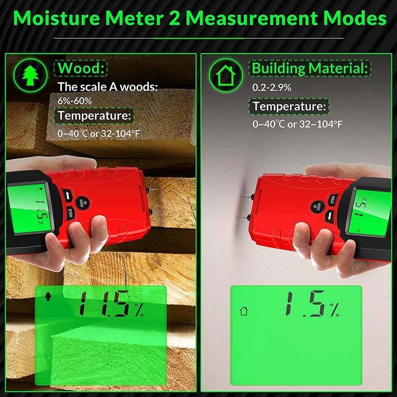 

TM100 6 In 1 Stud Finder Wall Detector Large Lcd Digital Wood Studs Center Digital Metal Detector