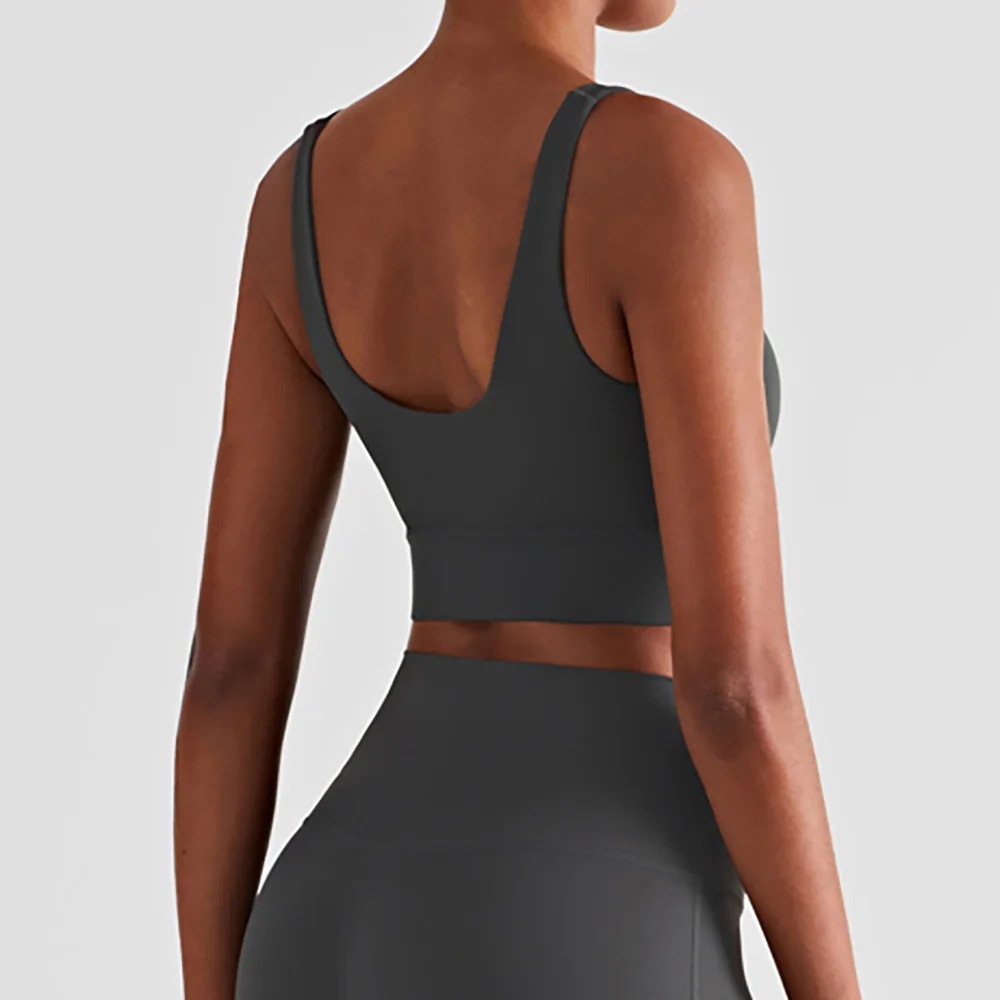 Vnazvnasi Summer New Coming Women Vest For Yoga Contrast Color Design High Push Up Sportswear With Padded Fitness Running Tops