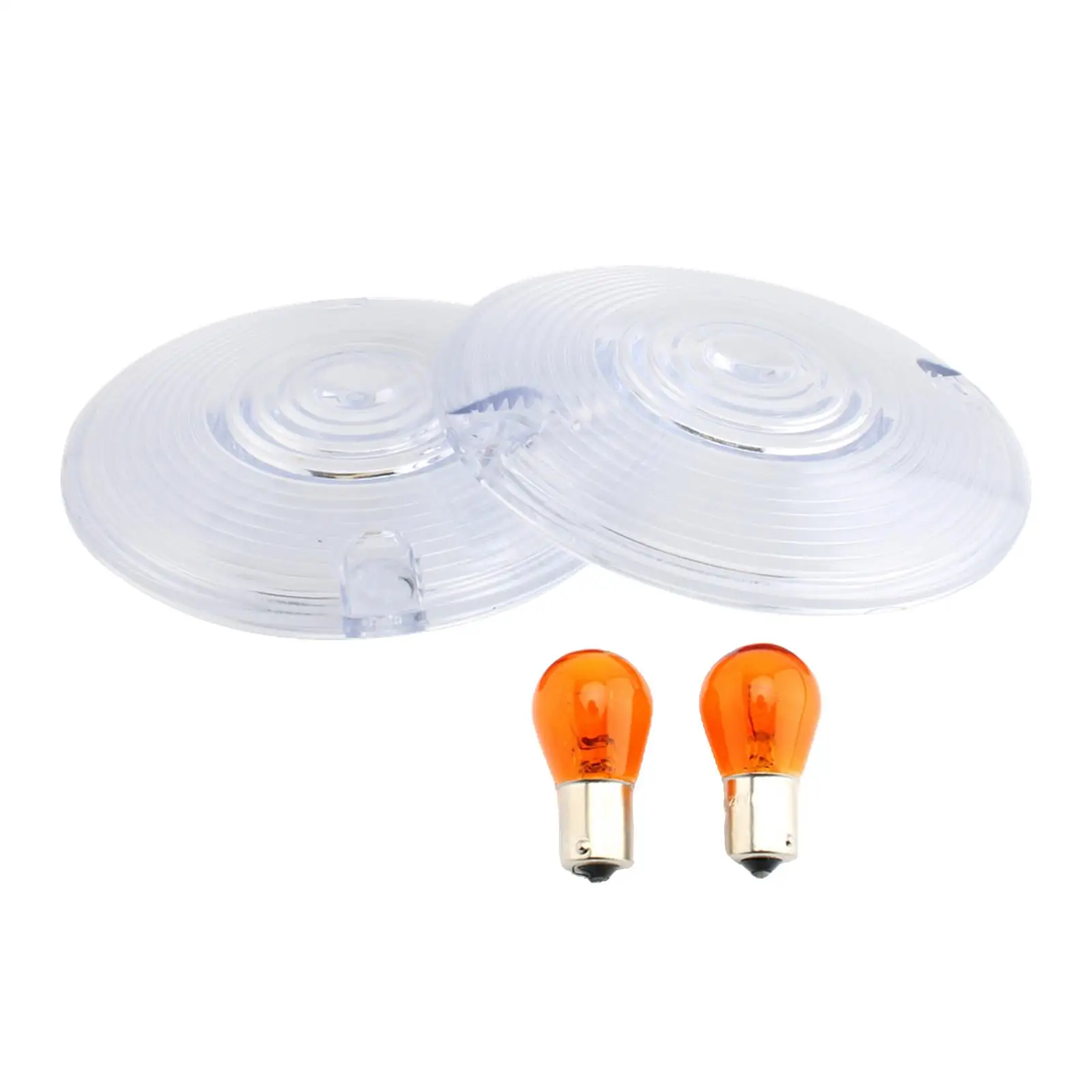 Набор из 2 линз для указателей поворота 3 25 дюйма с янтарной лампой подходит Harley