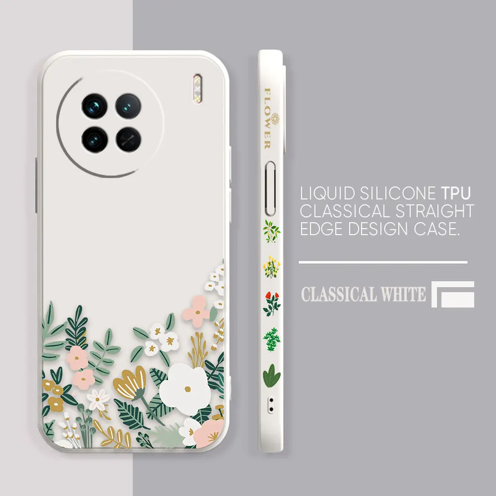 Vintage Retro Flowers And Plants Leaves Case For VIVO X21I X21S X23 X27 X30 X50 X60 X70 X80 X90 PRO PLUS Case Funda Shell Capa